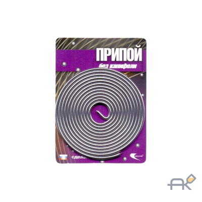 Припой ПОС-61 проволока. спираль ф1.5мм (длина 1м) (Векта) (30324)